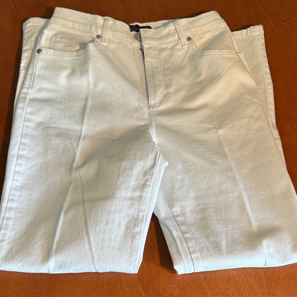 Gloria Vanderbilt Swan series white straight leg jeans, 8, EUC